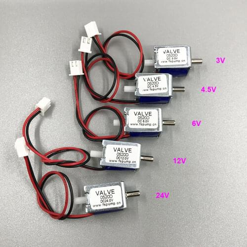 DC 3V 4.5V 6V 12V 24V Small Mini Electric Solenoid Valve N/C Normally Closed for Gas Air Valve