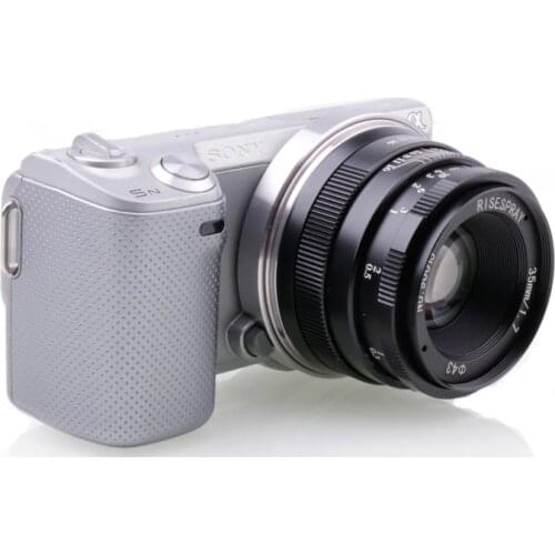 RISESPRAY Camera Lenses 35mm f1.7 Lens APS-C Fixed Focus Lens For Sony E Mount Hot Sale Free Shipping BLACK