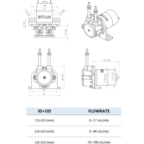 Peristaltic Pump 12V DC DIY Liquid Dosing Pump for Aquarium Lab Analytical