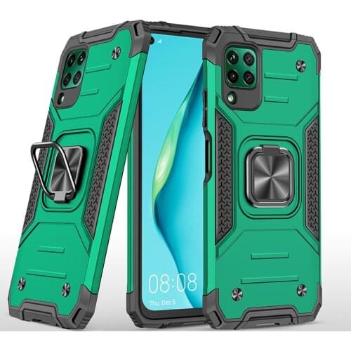 For Huawei P40 Lite Armor Shockproof Case for Huawei P 40 Lite Drop Protective Defender Magnet Holder Ring Case Cover