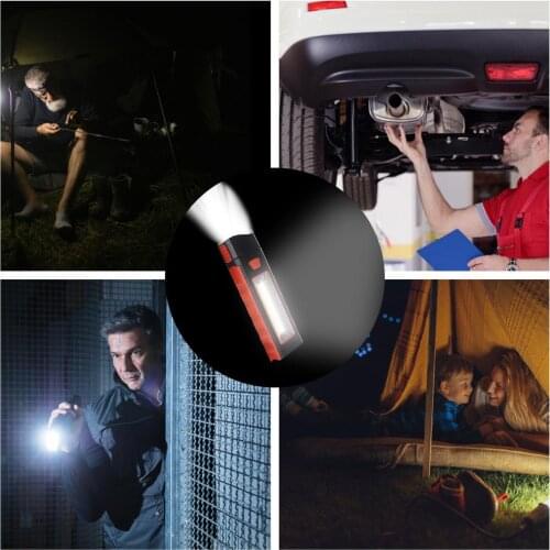 Hook Work Light ABS Emergency Lamp Tent Lamp COB Lantern Beads LED Car Inspection Light Flashlight For Outdoor Camping Traveling
