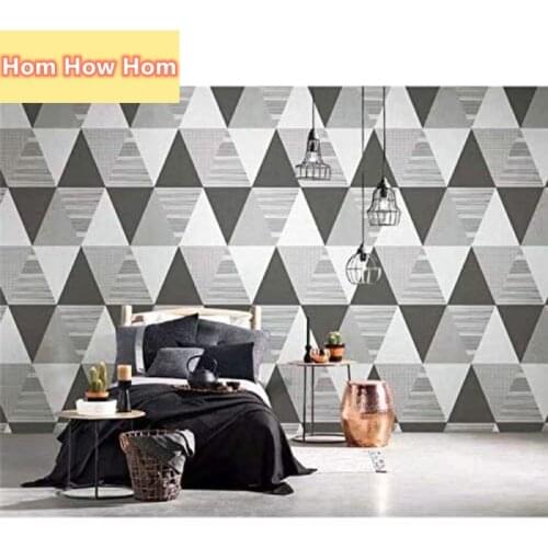 Home Removable Self Adhesive Triangle Wallpaper Grey Triangle Geometric Wallpaper for Cabinets Countertops Furniture Decor