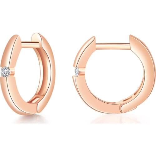 1 PCS Zircon Ear Cuffs Hoop Earrings For Women Men Clips On Ears Circle Round Piercing Hip Hop Daily Jewelry Wholesale KBE126