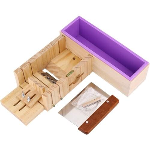 Silicone Soap Mold Wooden Box Cake Maker Cutting Slicer Cutter Making Tool High Temperature Can Reach-40℃ To 230 ℃ Pink