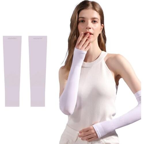 KoKossi Sunscreen Ice Silk Sleeves Skin-friendly Breathanle Outdoor Running Cycling Hiking Anti-UV Sleeves Elastic Lightweight