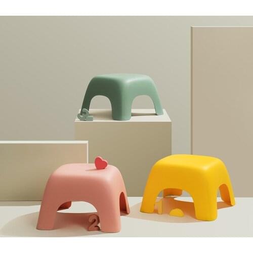 Rubber Stool Sturdy and Comfortable Shoe Changing Stool Cute Home Children Anti-Slip Stool Parlor Kids Stool Bathroom Shower Low