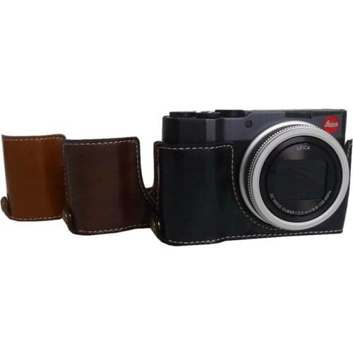 PU Leather case camera bag For leica C-LUX CLUX Half Body Set portable Cover With Battery Opening