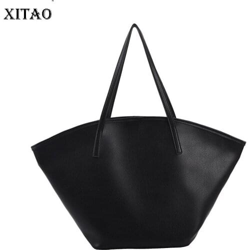 XITAO Fashion Single Shoulder Bag Textured and Large Capacity Solid Color Small Fresh PU Sewing Thread Shoulder Bags CLL1705