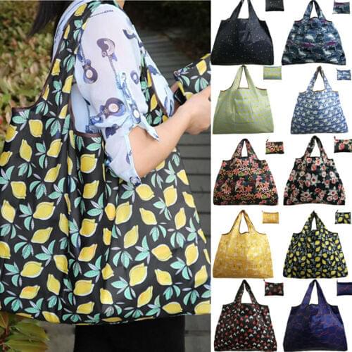 FAROOT Eco Shopping Travel Shoulder Bag Oxford Tote Handbag Folding Reusable Cartoon Storage Bags