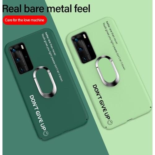 Ultra-thin Colorful Matte Hard PC Phone Case For Huawei P40 P30 P20 lite Mate 30 20 Pro Honor Magnetic Stand Cute Frosted Cover