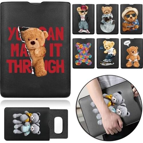 Bear Pattern Universal Laptop Sleeve Cover Bag 11 12 13 14 15 Inch Notebook Bag for MacBook Xiaomi HP Dell Acer Matebook