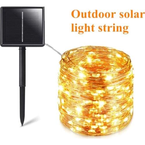 Solar String Fairy Lights 12m 100LED / 5M 50 LED Waterproof Outdoor Garland Solar Power Lamp Christmas For Garden Decoration