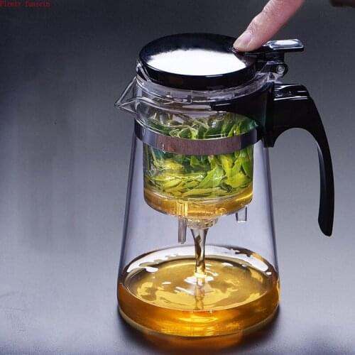 High quality 550/700ML Heat Resistant glass tea kettles pot kung fu Puer Coffee kettle Teapot Convenient Office set cup filter