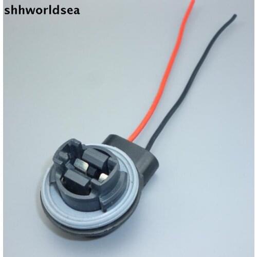 Worldgolden 2/5/50/100pcs 3156 Bulb Socket Brake Turn Signal Light Harness Wire LED Pig Tail Plug