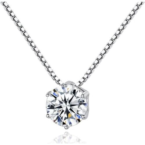 925 Sterling Silver zircon Necklaces & Pendants For Women Fashion Lady Festival Gift Sterling-silver-jewelry