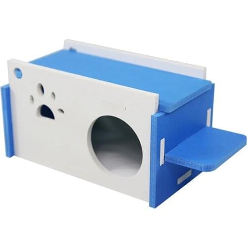 1pc Wooden Hamster Nest Sleeping House Home Luxury Cage Pet DIY Hideout Hut Toy Colorful Small Animal Supplies Hamster Hideout