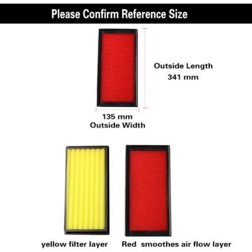 1x Double layer Car Air Filter High Flow Air Filter Super Hybrid Air Filters Auto Accessories for Audi A3 2.0L L4 DSL 2003-2013