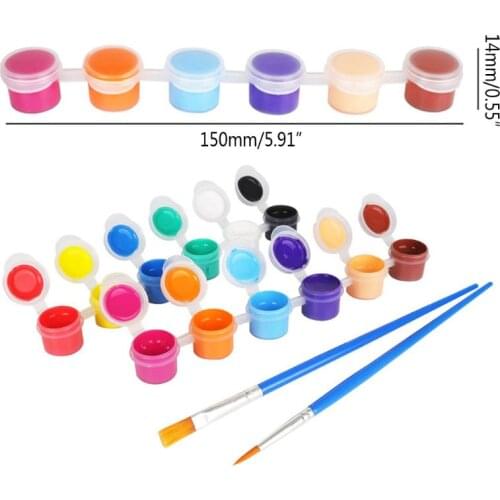 2ml 12 Vibrant Colors Washable Gouache Paint for Kids School Finger Paint
