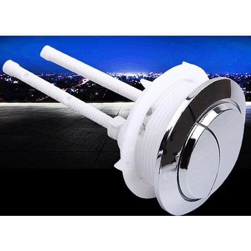 5pcs round toilet flush dual Push button,ABS Toilet water tank cover Push button,Top diameter 7cm Plating Toilet double Button