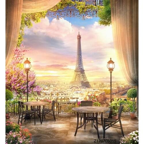 LIFE MAGIC BOX Seamless Wrinkle-Free Washable Tower Scenery Backdrops Window HD Backgrounds