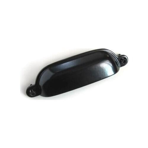 Black Drawer Pull Dresser Handle Hardware Shell Cup Classic Cabinet Pull Kitchen Cupboard door Unfold Install handle