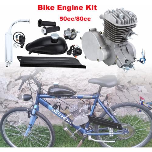 Shipping From EU) 80cc 2-Stroke 26" 28" Motorized Bicycle Motor Engine Kit Bike Petrol Gas Engine Kit