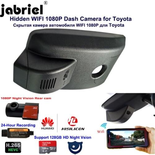 HD 1080P Car Camera 24H Night Vision Video Recorder Dual Len Car DVR Rear Camera For Toyota Camry rav4 yaris Corolla avensis t25