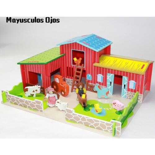 Wooden Simulation Joy Farm Children Intelligence Development Manual Brain Toy Boy Girl Early Education Educational Toys