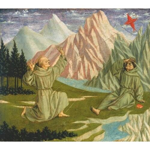 Famous classical oil painting picture print on canvas art picture two old people are flying kites wall decor canvas art