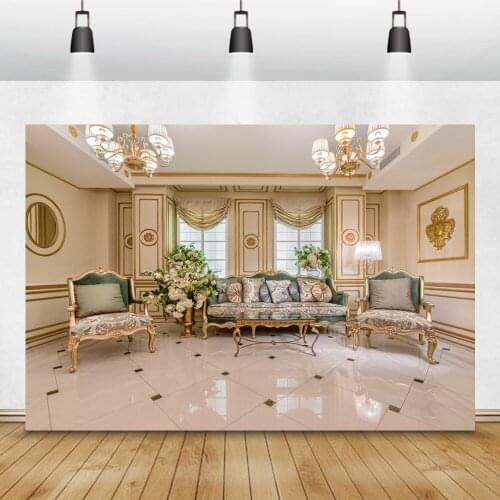 Laeacco Interior Room Decro Vintage House Sofa Floor Lights Photo Backdrops Flowers Wedding Party Photographic Backgrounds Props