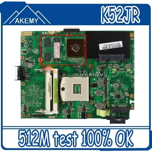K52JR Laptop Motherboard For Asus A52J X52J K52J K52JR K52JE K52JU K52JB Mainboard 512M test 100% OK