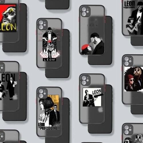 Leon the Professional love movie Phone Case Matte Transparent for iPhone 7 8 11 12 s mini pro X XS XR MAX Plus mobile bags