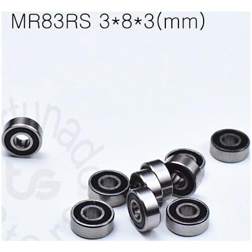 MR83RS 3*8*3(mm) 10pieces free shipping bearing ABEC-5 bearing Metal Sealed Miniature Bearing MR MR83 MR83ZZ bearings