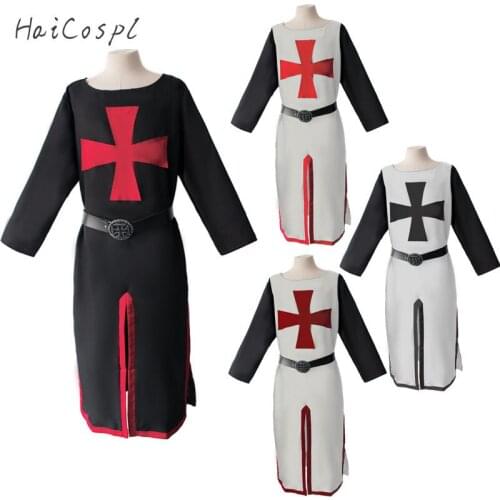 New Medieval Retro Men Jacket Split Stitching Mens Outerwear Anime Clothing Halloween Cosplay Costume
