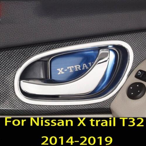 For Nissan X trail T32 X-trail 2014-2019 Car interior door bowl dohandle stainless steel protection patch car decoration parts