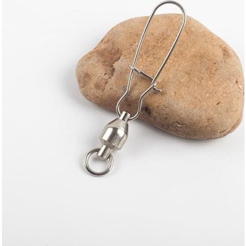 Stainless high strength lure connector with high speed bearing rings suitable for any water conditions fine fishing tools