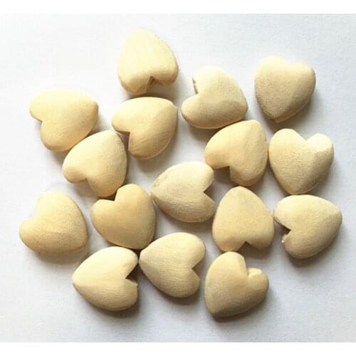 Wholesale 21x20mm 100pcs/lot ( hole:3mm) chunky Natural Wooden heart Beads for necklace or bracelet making