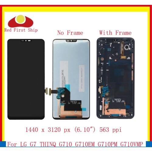ORIGINAL 6.1'' For LG G7 THINQ LCD Display Touch Screen Digitizer Assembly With Frame For LG Q7 G710PM G710 G710EM LCD Complete