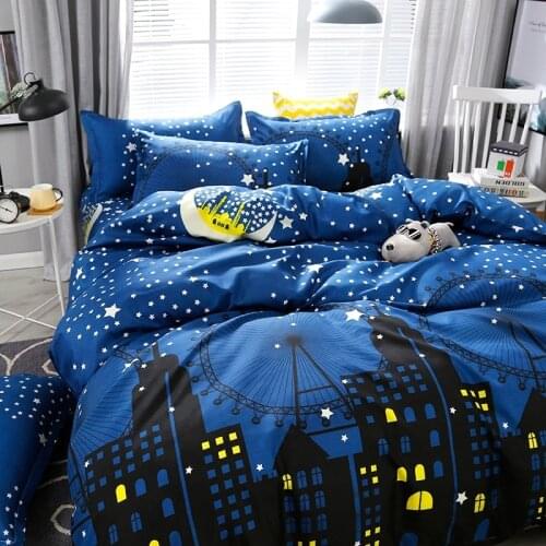 Night Moon City Landscape Duvet Cover Fashion Quilt Cover 240x220 Single/Queen/King Comforter Covers Soft Bedding Decor Home