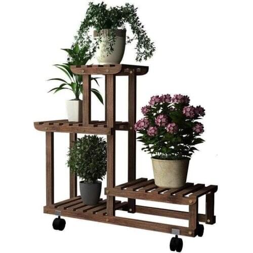 Shelves For Varanda Pot Ladder Wood Plantenstandaard Rak Bunga Saksi Standi Outdoor Flower Stand Dekoration Rack Plant Shelf