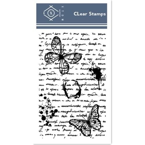 11x16CM butterfly poetry transparent seal clear stamps silicone seal roller stamps DIY scrapbook album / card production