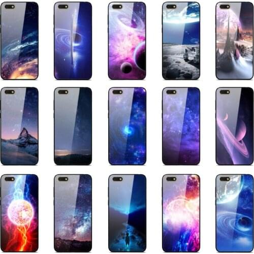 Glass Phone Case For Huawei Honor 7A Case DUA-L22 5.45 Coque Back Cover Russian Cases For Huawei Honor 7A Cover a7 7 a Bumper