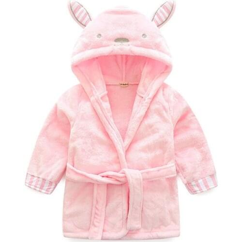 Infant Toddler winter warm children bathrobe girls boys clothing robes soft velvet pajamas coral children baby clothes nightgown