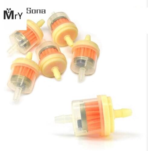 10pcs Universal Inline Gas/Fuel Filter 6MM-7MM 1/4" Lawn Mower Small Engine Motorcycle Scooter Gasoline Filter Clear Inline Gas