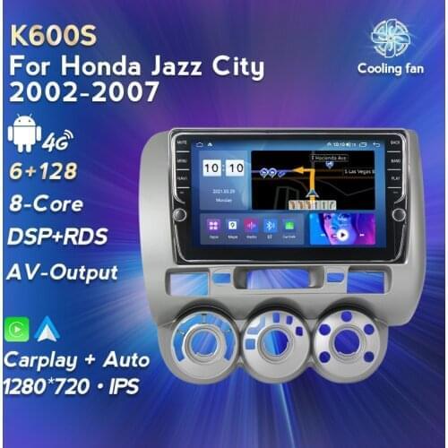 High-quality sound Android 11 DSP IPS RDS Car Multimedia Radio For Honda Fit Jazz City 2004-2007 Apple Carplay Android Auto