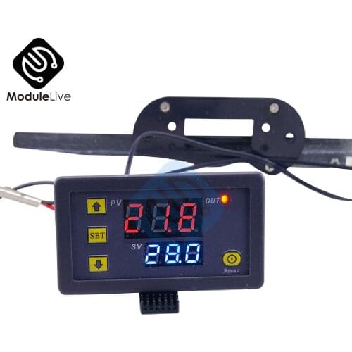 W3230 DC 12V 24V AC 110V 220V 20A Digital Temperature Controller Display 20A Sensor Heat Cooling Temperature Measurement Tools