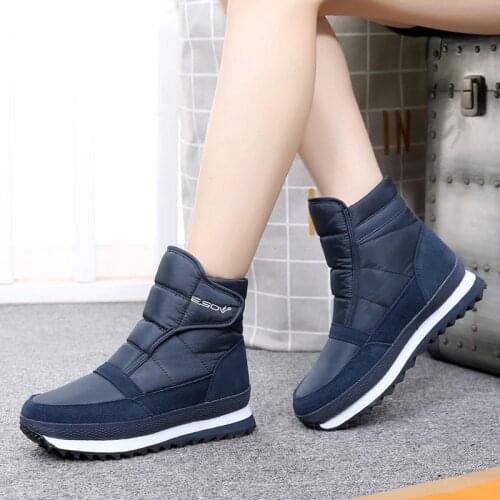 Wool Women Snow Boots Fashion Female Lace Up Platform Shoes Ladies Round Toe High Top Winter Boots Velcro Woman Ankle Boots 2021