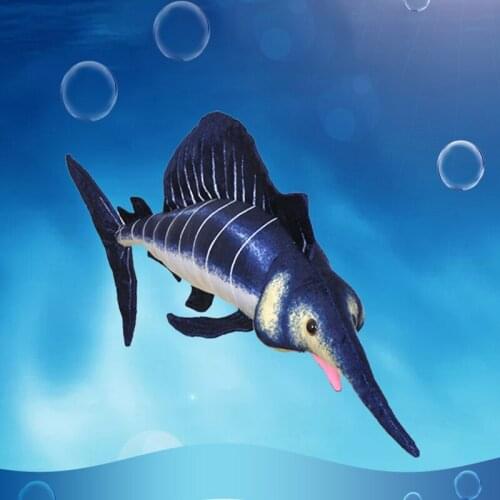 112CM Simulation Large Sailfish Ocean Plush Toy Creative Gift Pillow To Soothe Sleeping Plush Toy Childrens Day Birthday Gift