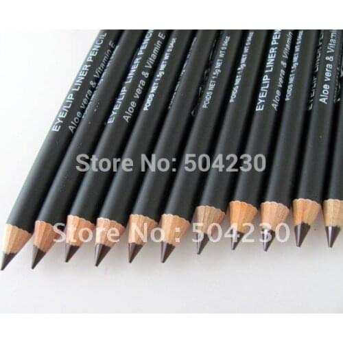 12PCS/lot Brand Brown Eyebrow Eyeliner Pencil Dark Coffee Color Makeup Eye / Lip liner Pencil Wholesale
