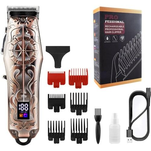 2021 Electric hair clipper mens twelve constellation charging clippers hair salon professional LCD digital display hair trimmer